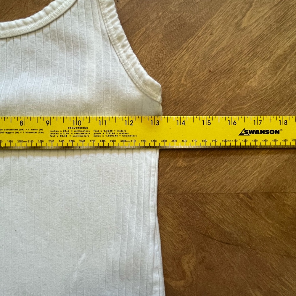 Old Navy - White Ribbed Camisole - Soft Stretch Tank - M - Picture 6 of 9